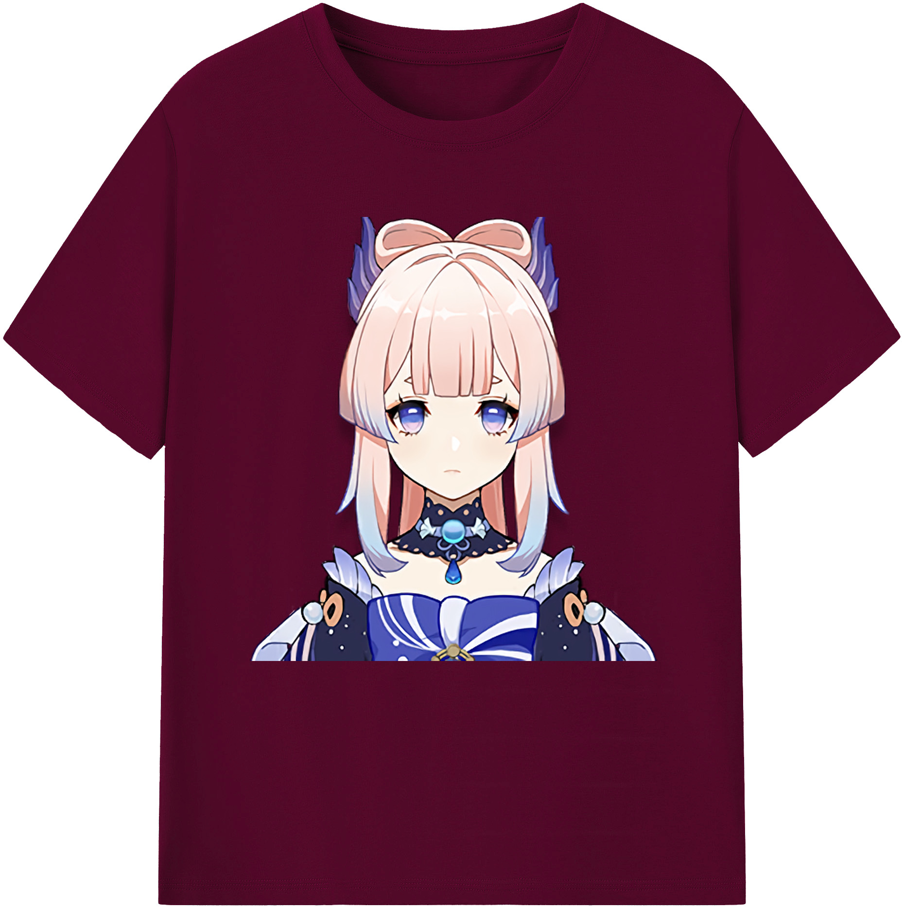 げんし神 珊瑚宮心海 サンゴノミヤ・ココミ genshin Sangonomiya Kokomi レディースカジュアルプリントTシャツ（綿100％）